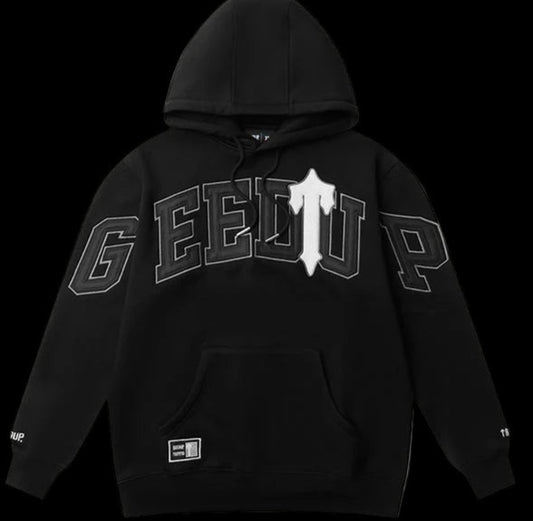 Geedup Team Logo x Trapstar Irongate T Hoodie 'Black White'
